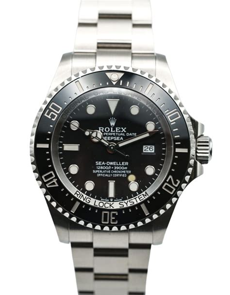 rolex deepsea sea dweller watch 44mm ss black markers|rolex sea dweller deepsea price.